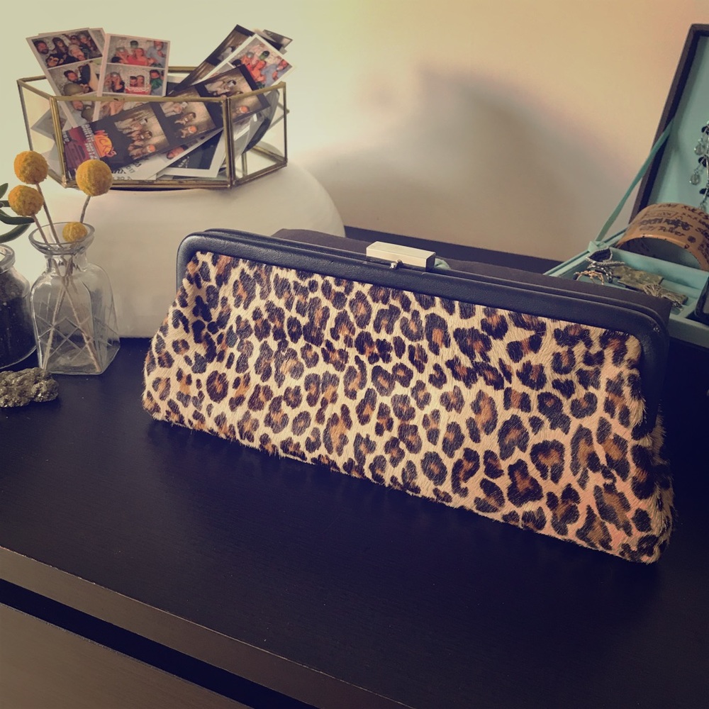 Leopard Print Clutch